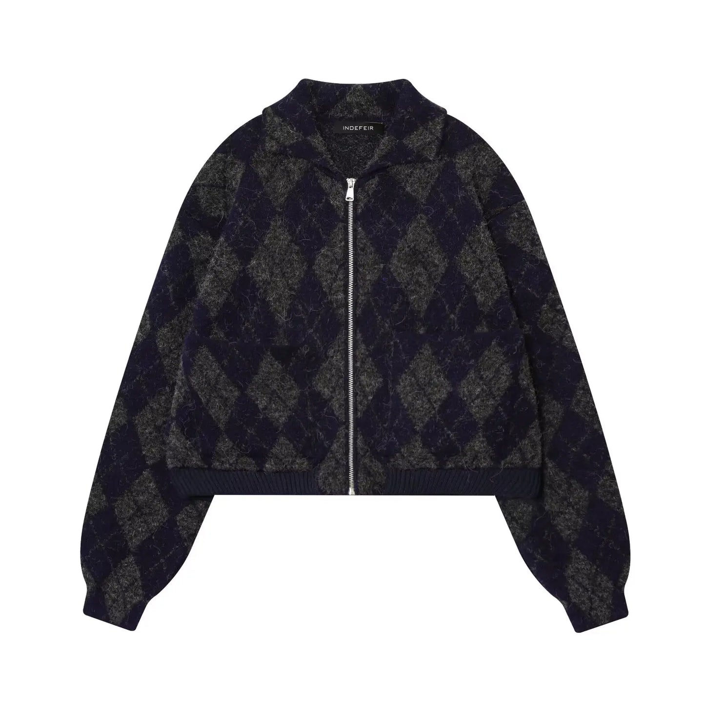 Women's Knitted Jacket 2025 Women Long Sleeve Zipper Leisure Jackets High Street Short Coats Lady Autumn New Fashion Outerwears