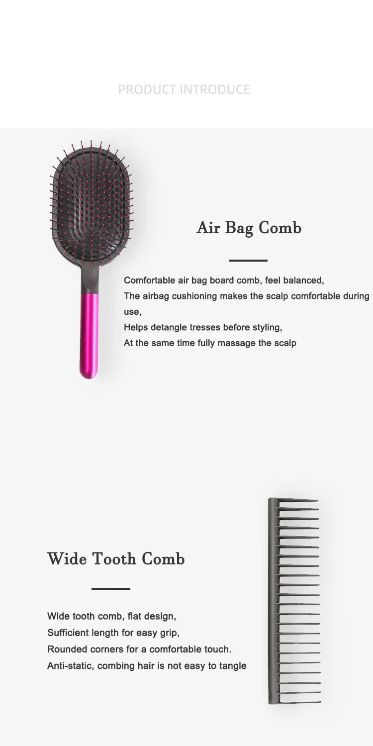 New Girls Hair Comb Scalp Massage Airbag Hairbrush Wet Curly Detangle Brush For Salon Hairdressing Styling Tools For  Women