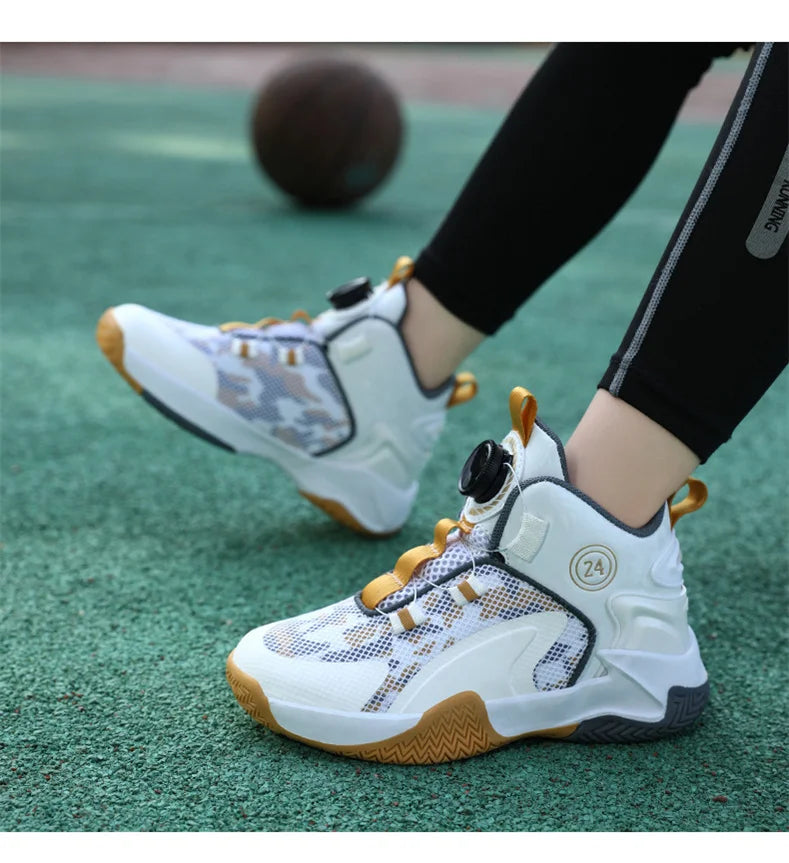 Kids Basketball Shoes Boys Sneakers Non-slip Child Trainer Basket Shoes Outdoor Children Sport Shoes