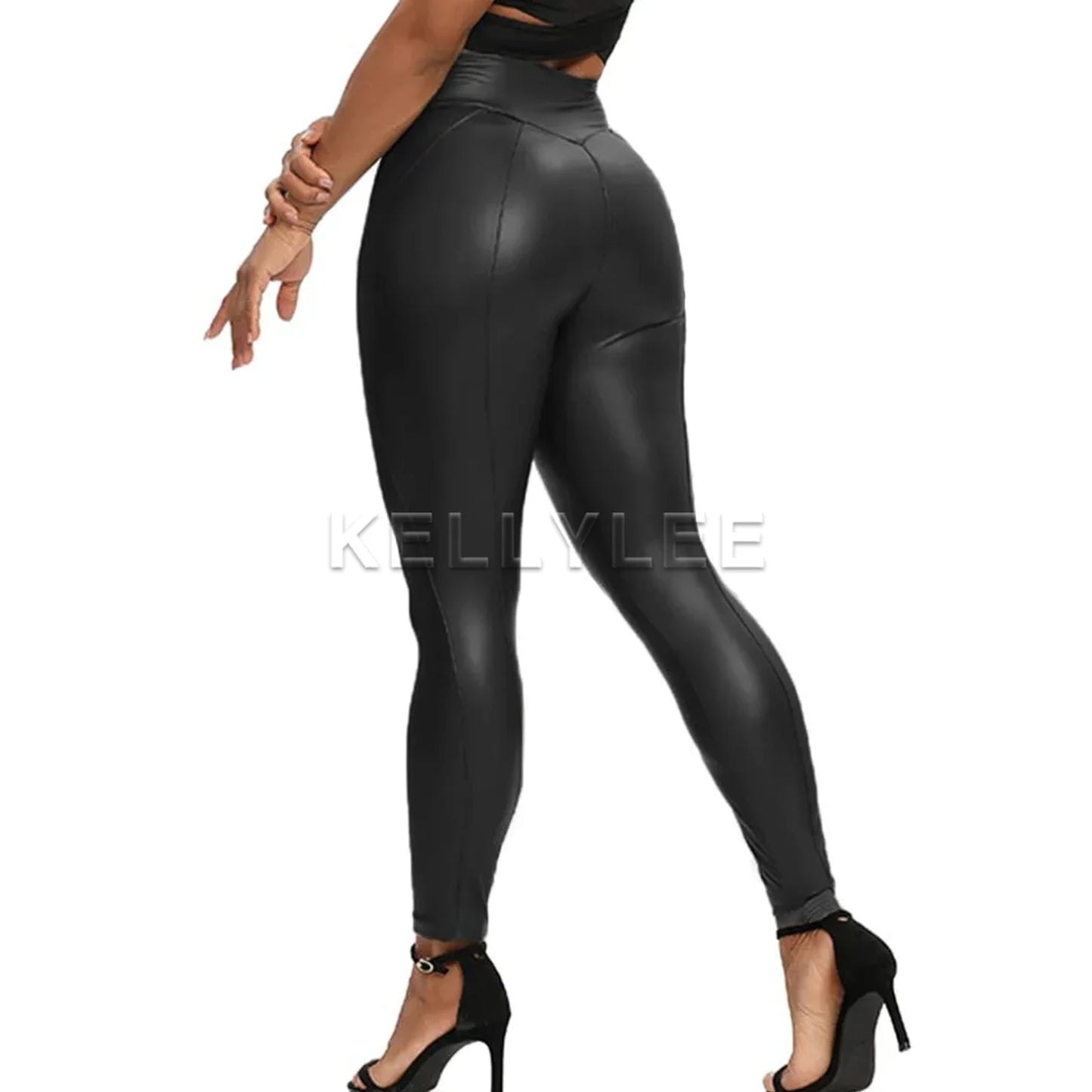 Women Pants High Waist Skinny Shine Leggings New Jeans Smooth Leather Jean Large Buttocks Unique Slim Long Skinny Pencil Pants