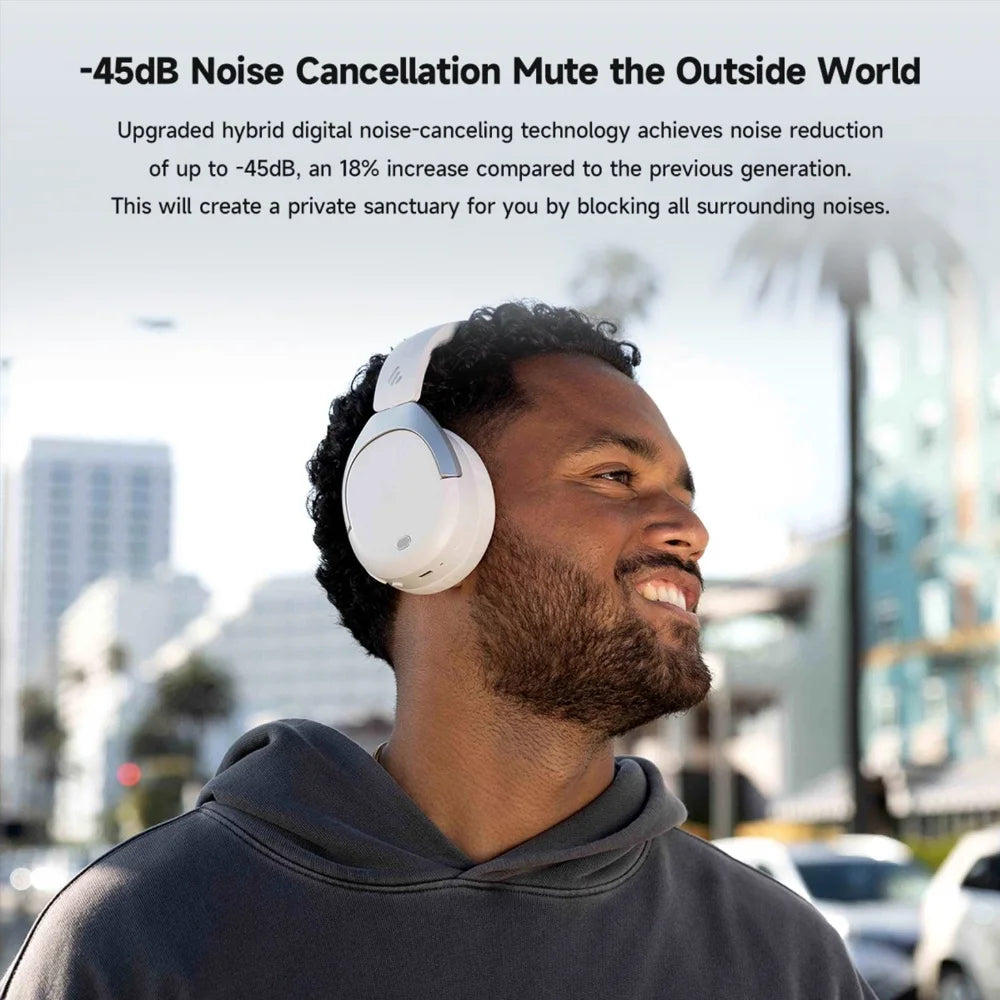 Edifier W830NB Wireless Headphones -45dB Active Noise Cancelling Hi-Res Over-Ear Headset LDAC 94H Battery Life Bluetooth 5.4