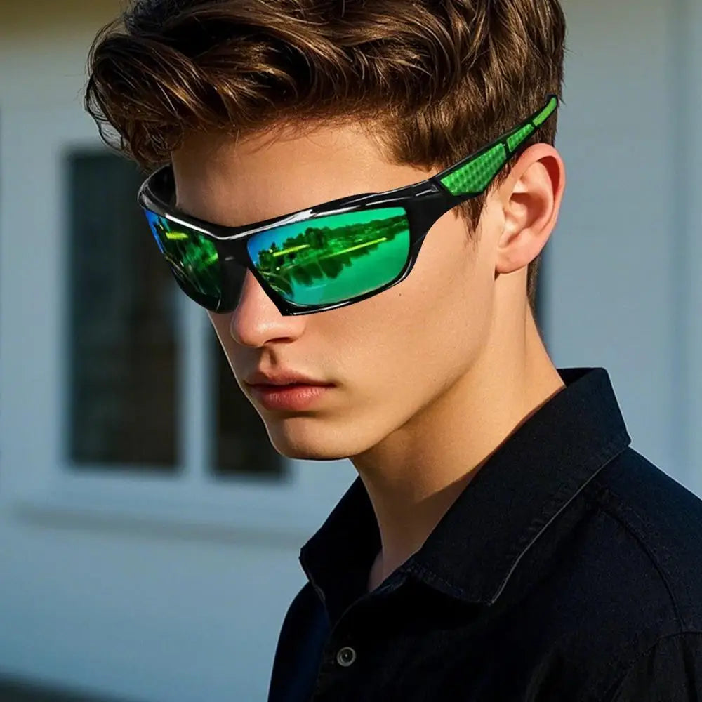 Polarized Sunglasses Men Comprehensive Protection Sun Glasses Comfortable Lightweight Frame Sport Eyeglasses for Driving Fishing