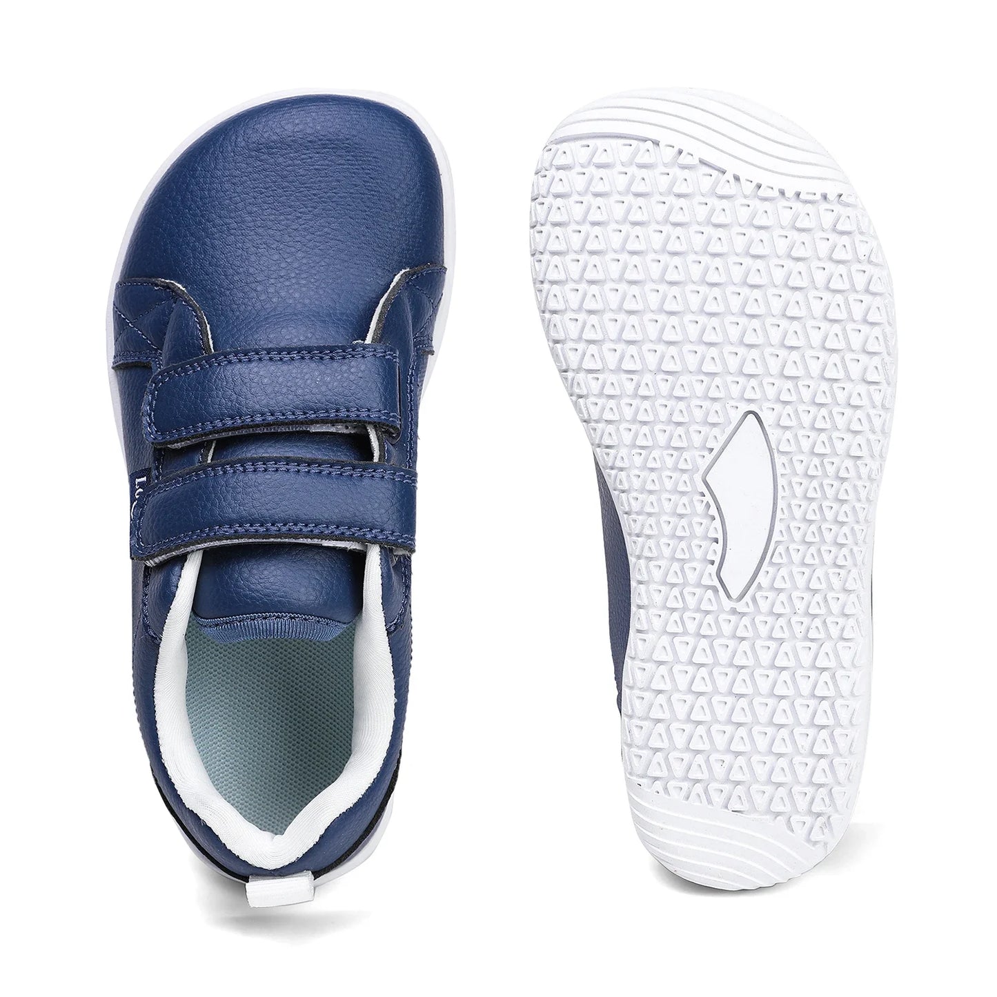 Kids Barefoot Shoes Boys Girls Wide Toe Minimalist Fashion Sneakers Lightweight Hook Loop Artificial Leather Walking Flats