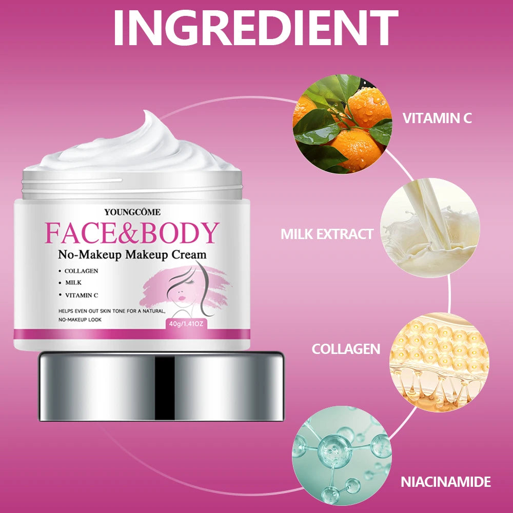 Face Body BB Cream Breathable Concealer Brighten Skin Tone Foundation Whitening Moisturizing Refresh Maquiagem Beauty