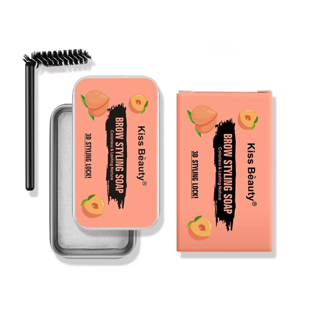 Colorless transparent eyebrow cream styling soap for refreshing and long-lasting natural eyebrow styling with eyebrow brush