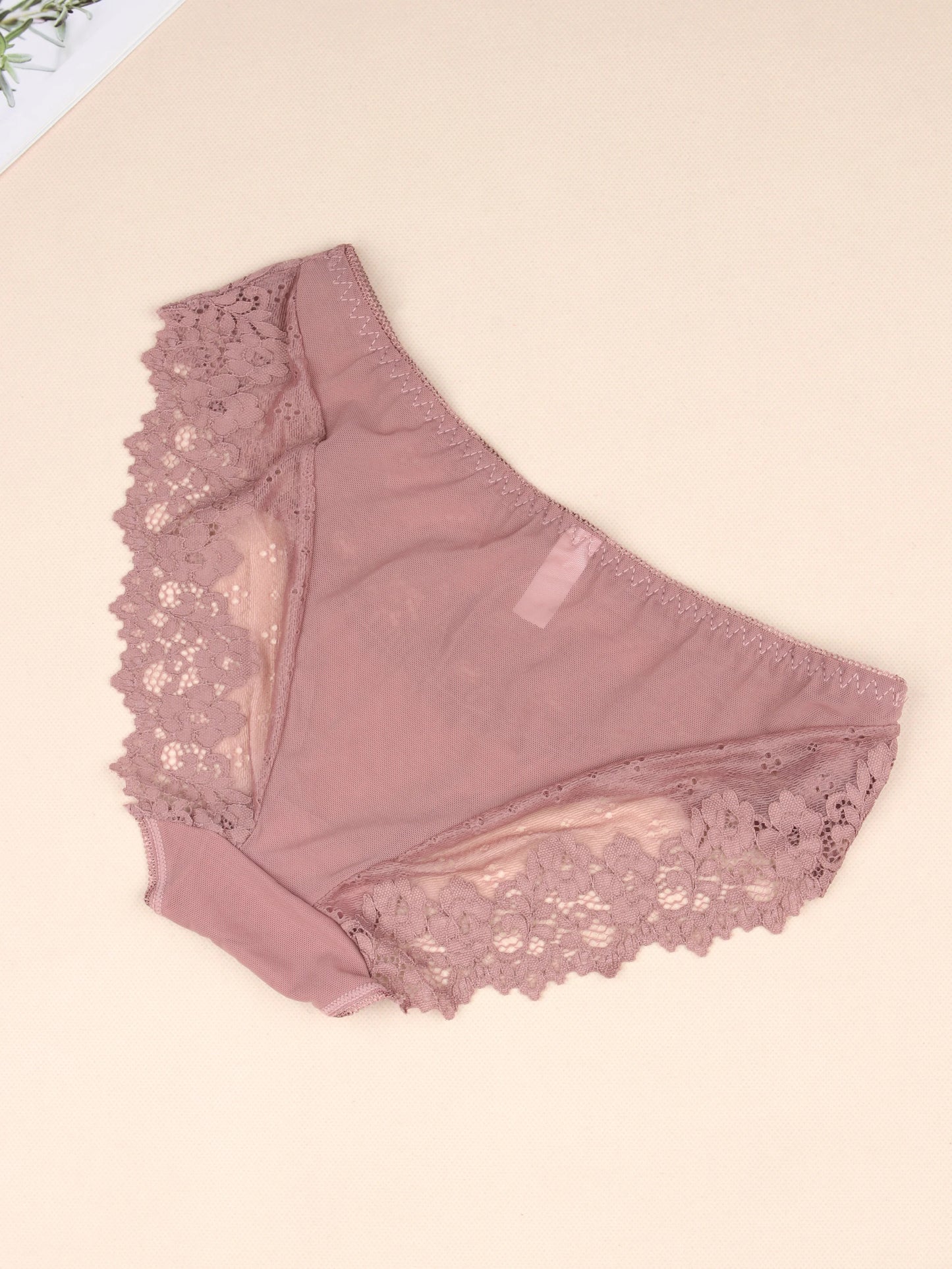 4 PCS Women Brazilian Panties Lace Sexy Girls Underwear Stretchy Solid Color Briefs Female Hollow Out Breathable Underpants