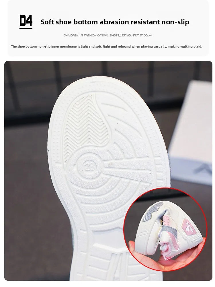 Children's Shoes for Girls and Boys Fashion Sneakers Kids' Soft-Soled Casual Shoes Student Sports Shoes Outdoor Walking Shoes