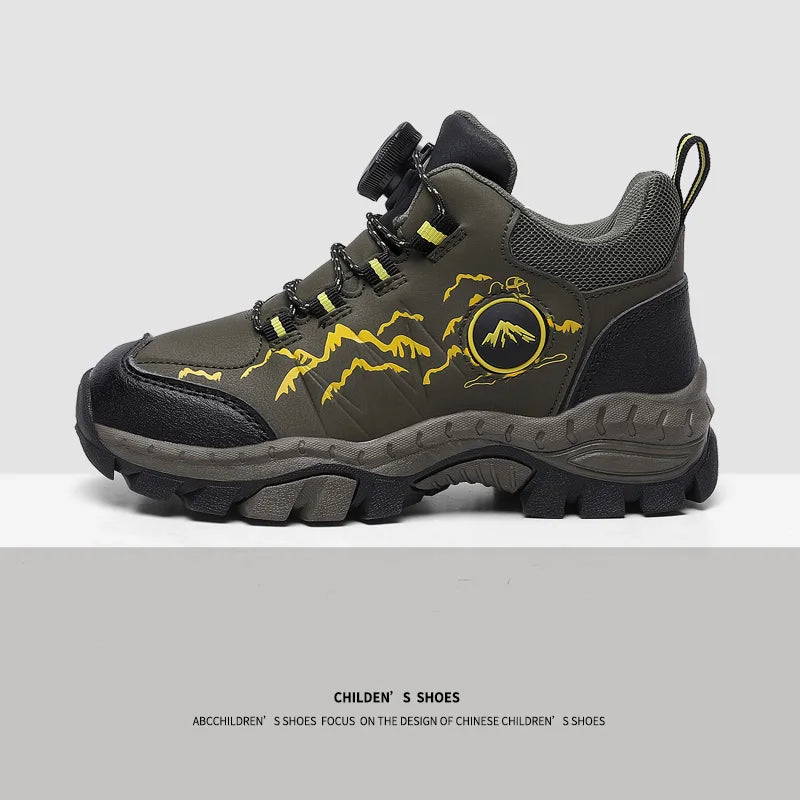 New Autumn Winter Hiking Shoes for Kids Non-Slip Outdoor Shoes Children Warm Mountaineering Trekking Climbing Sports Shoes Boys