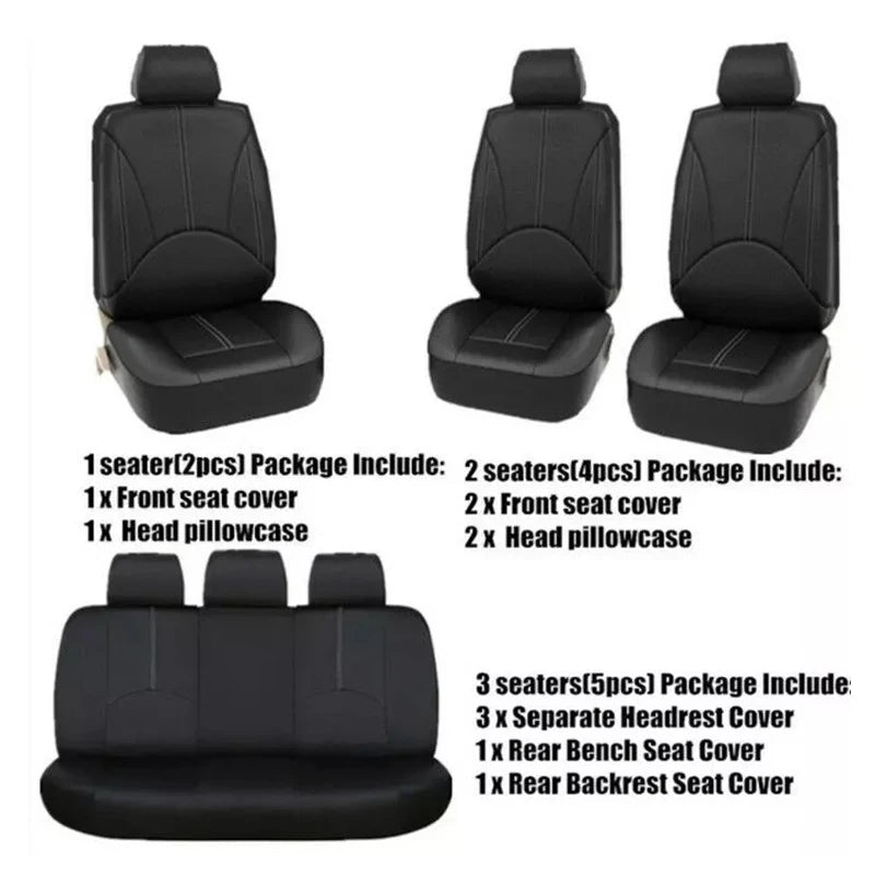 Car Seat Cover Breathable PU Leather Full Surrounded Seat Protector Universal Vehicle Seat Cushion Suitable For Most Cars