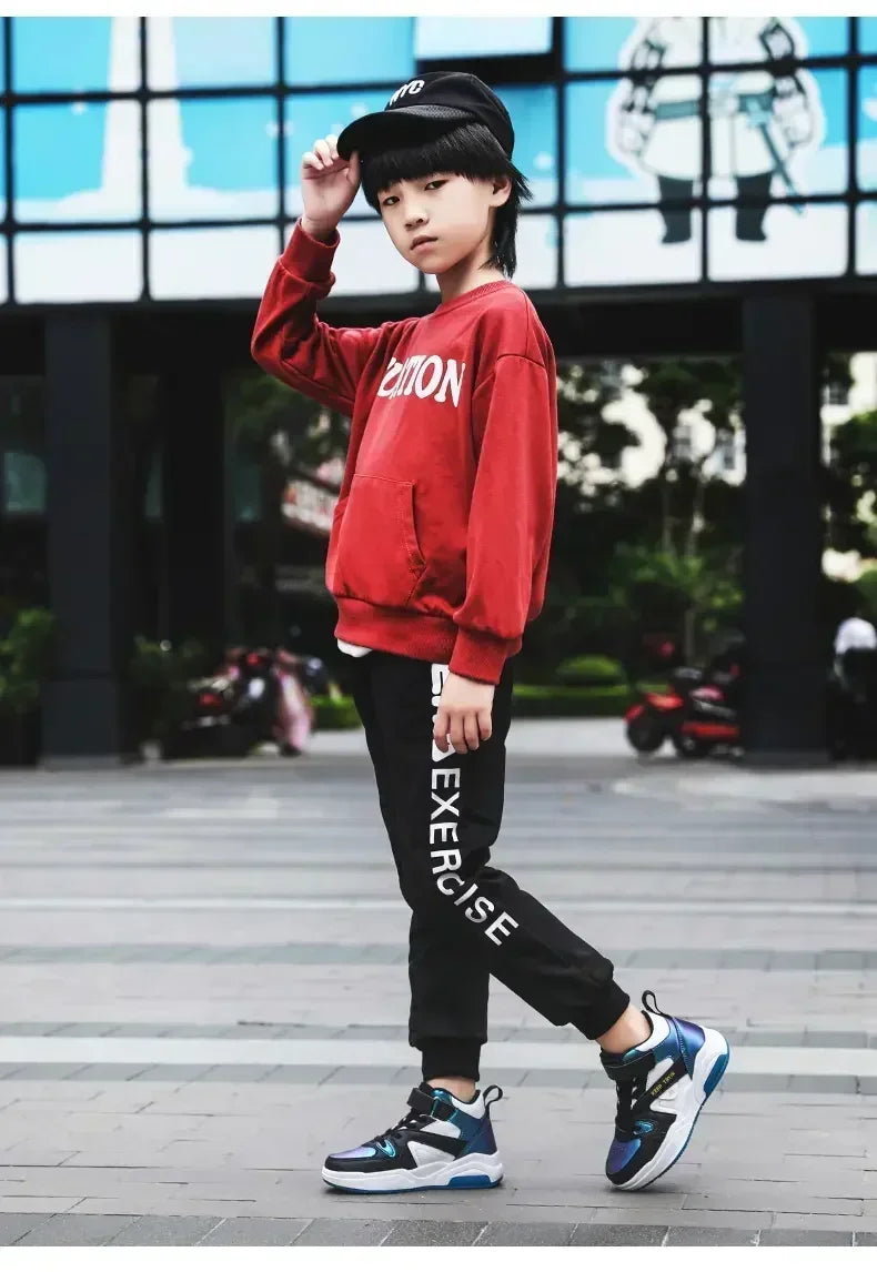 Children Basketball Kids Shoes New Children Sneakers Child Shoes High-Quality Durable Light Breathable Soled Anti-Slip Trainer