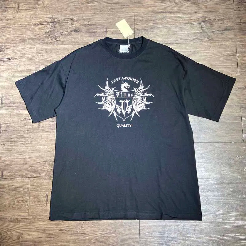 Summer Style Luxury VT Colorful Logo Printed Women Men T shirts tees Oversized Men Casual Cotton T shirt