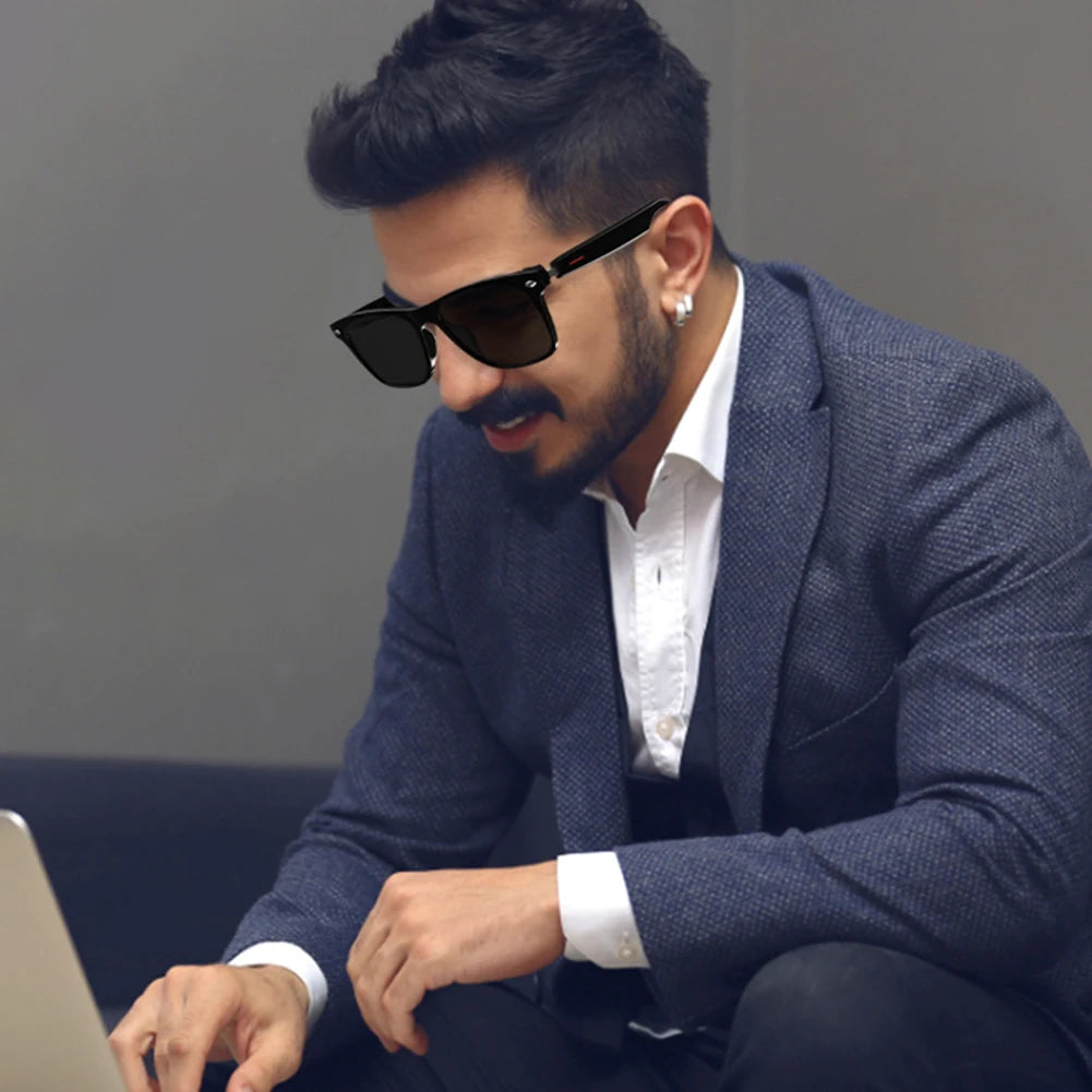 Smart Glasses AI Voice Assistant Camera Glasses Remote Shooting Outdoor Sport Glasses with Camera Open Ear Sound Mic & Speakers