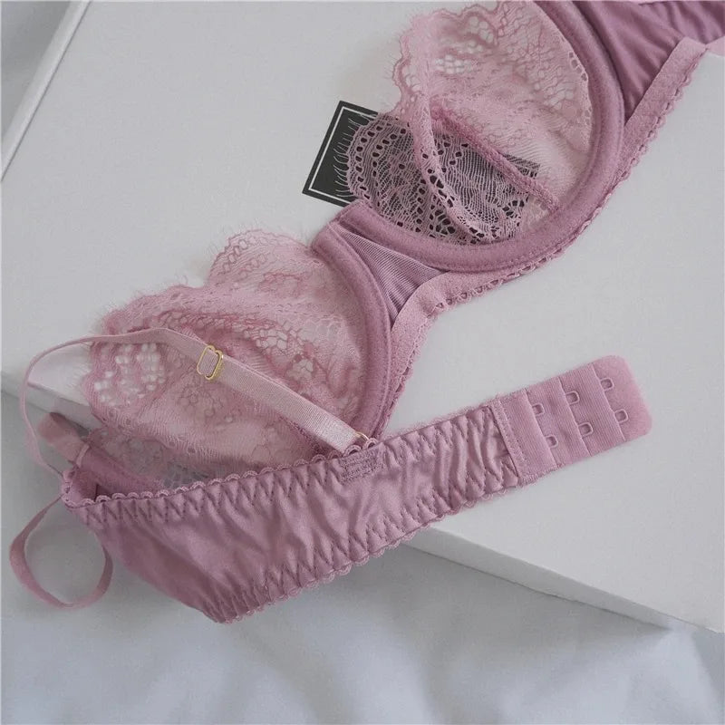 Women's Underwear Bralette Set Sexy Lingerie Lace Erotic Brassiere Female Underwear Lace Bra Panties G-String Bra and Brief Sets