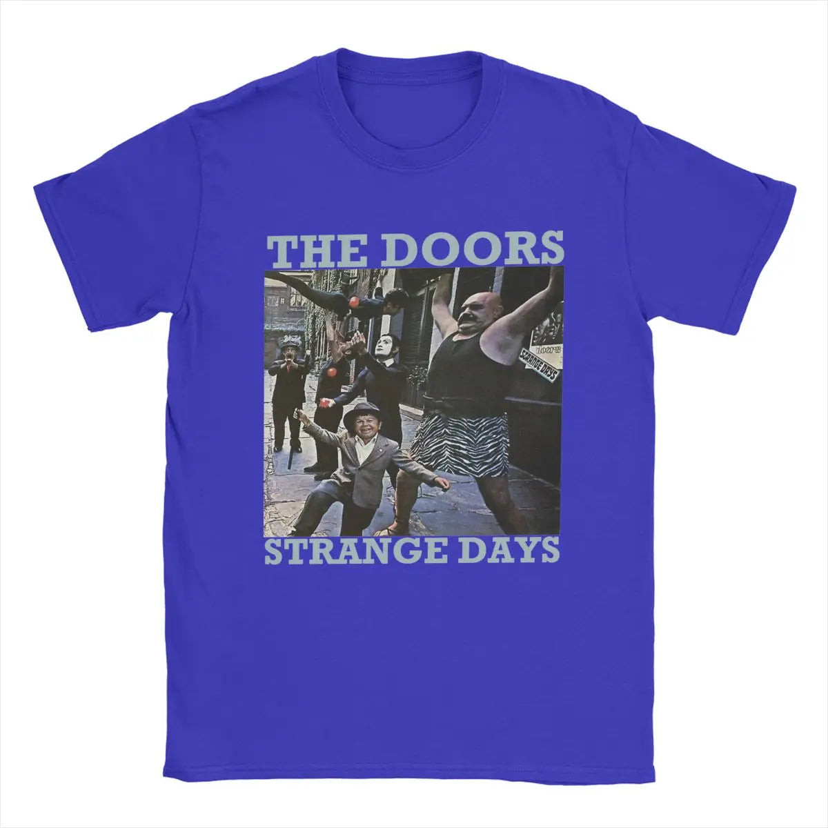 THE Doors Strange Days Men T Shirts Vintage Tee Shirt Short Sleeve Round Collar T-Shirt Cotton New Arrival Clothing