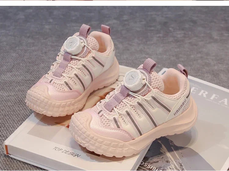 Kids Sports Shoes Non-slip Soft Sole Boys Girls Casual Shoes Ins Trendy 2025 New Fashion Children Sneakers Breathable Comfort
