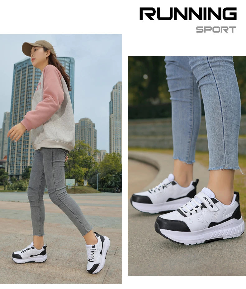 Kids Roller Skate Shoes Fashion Casual Sports Children 4-Wheels Sneakers for Boys and Girls Gift Nice Footwear