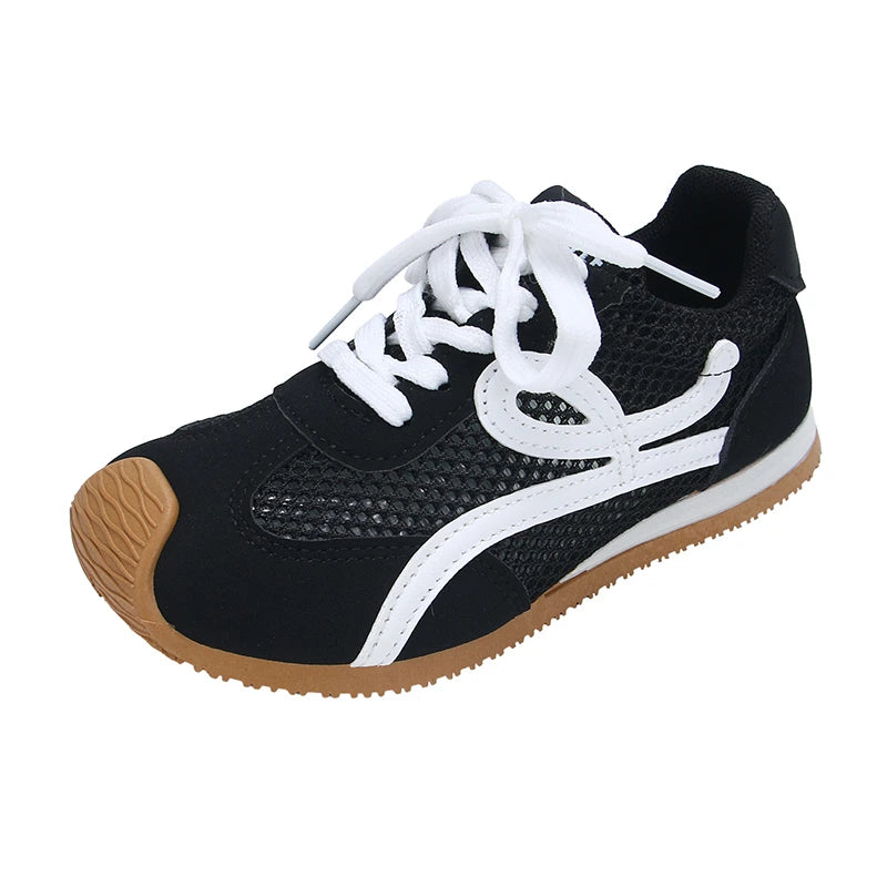 Children's Sneakers Four Seasons 3-18 Years Old Mesh Breathable Boys Girls Tennis Shoes Blue Hundred Non-slip Kids Single Shoes