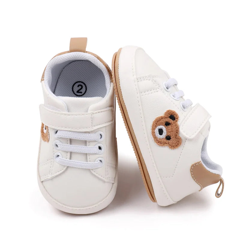 Baby Sneaker 0-9-18 Months Toddler Prewalking Shoes Sport Outdoor Style Spring and Autumn 2024 New Fashion TPR Sole PU BMB3134