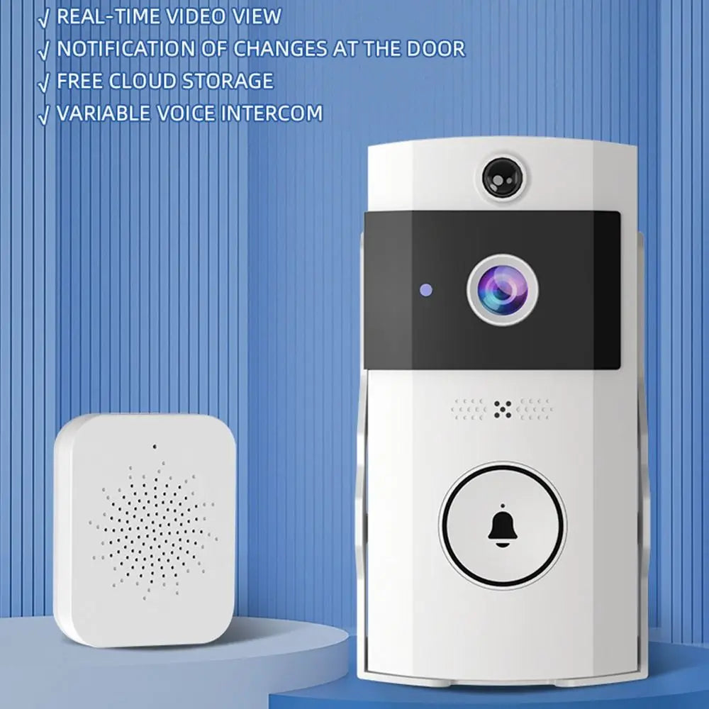 Waterproof Visual Intercom Doorbell Solar Power Wireless Front Door Camera HD Home Security Video Doorbell Outdoor Surveillance