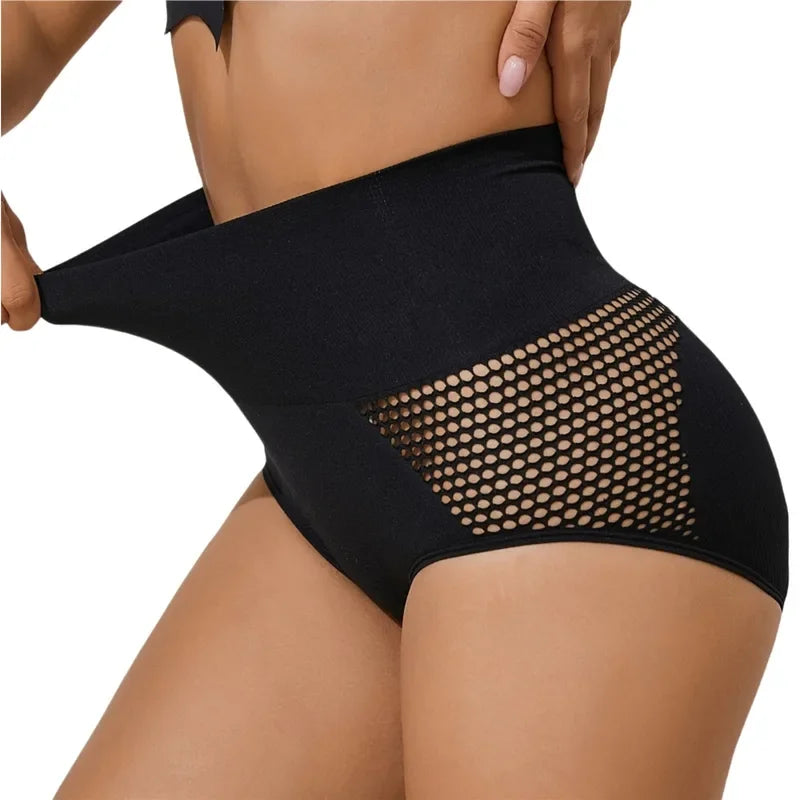 Women's Waist Trainer Tummy Control Panties Breathable Holes Butt Lifter High Waist Panties S-2XL Bragas de Mujer
