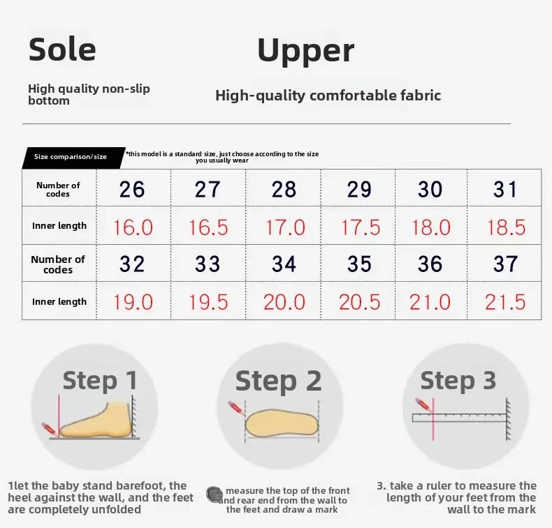 Children's Shoes for Girls and Boys Fashion Sneakers Kids' Soft-Soled Casual Shoes Student Sports Shoes Outdoor Walking Shoes