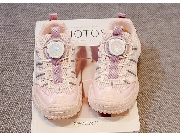 Kids Sports Shoes Non-slip Soft Sole Boys Girls Casual Shoes Ins Trendy 2025 New Fashion Children Sneakers Breathable Comfort