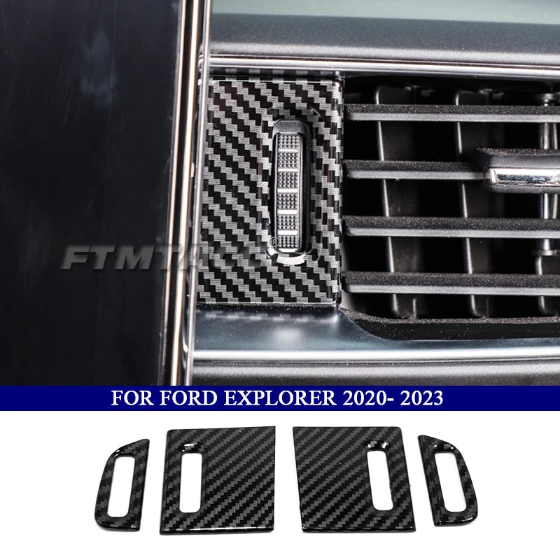 Car Accessories for Ford Explorer 2020 2021 2022 2023 ABS Carbon Fiber Interior Kit  Dashboard Console Decoration Cover Trim