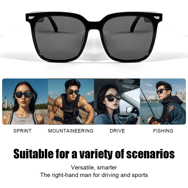 Smart Glasses With Automatic Adjustment Wireless Bluetooth Headset Outdoor Cycling Sunglasses Man Woman Waterproof Smart Glasses
