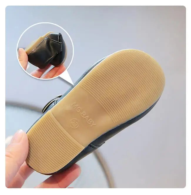 0-6 Years Toddler Girl Shoes Spring Autumn Kids Flats For Girl Soft PU Leather Shoes School Children T-strap Casual Oxfords