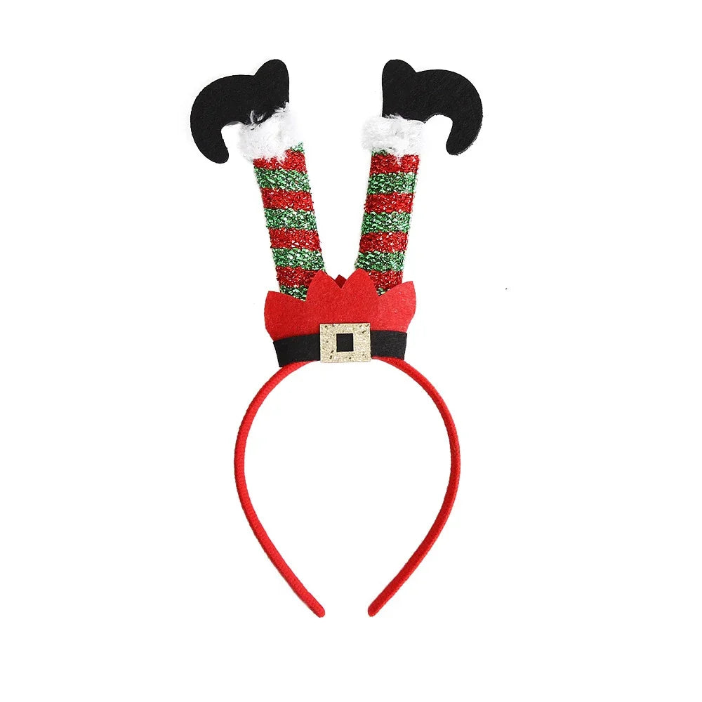 Christmas Cosplay Hair Hoop Merry Christmas Xmas Hat Santa Claus Leg Girl Boys Festival Party Headband Women Men Head Decoration