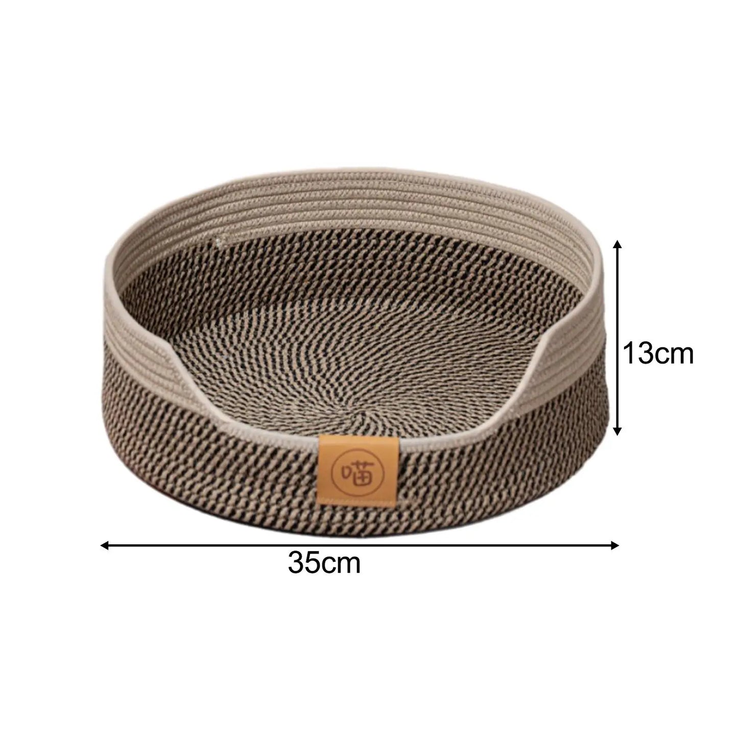 Woven Cat Bed Basket Cat Scratcher Lounge Bed Pet Accessories Breathable Durable Portable Scratch Resistant Sleeping Bed Nest