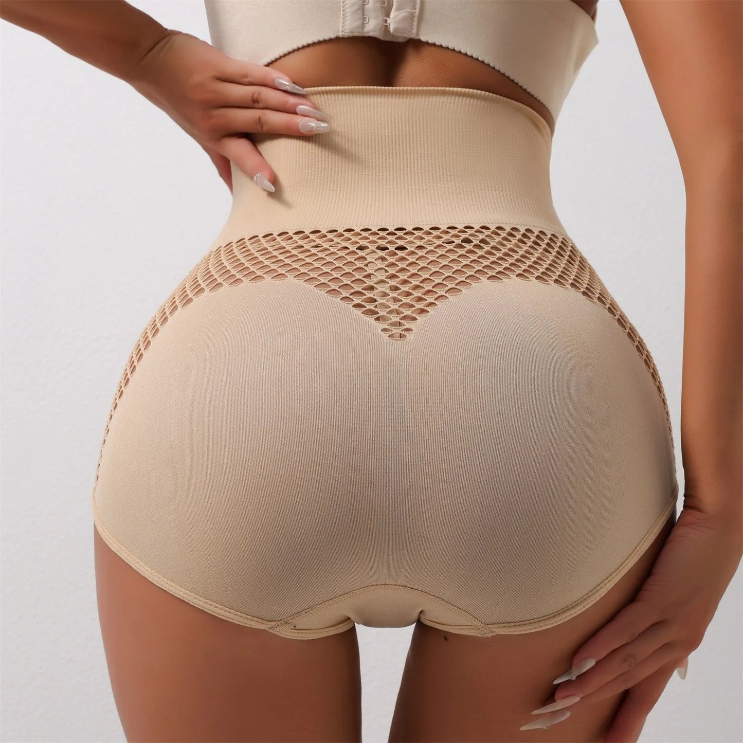 Women'S High Waisted Tummy Tucking & Hip Lifting Panties Breathable Girdle Panties Postpartum Shaping All Cotton Underwear Women