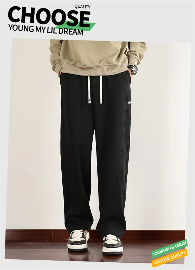 Big Size 10XL Men Pants Fleece Lined Jogger Trouser Male Plus Large 9XL 8XL Winter Autumn Bootcut Cuffed Elastic Sweatpant Loose