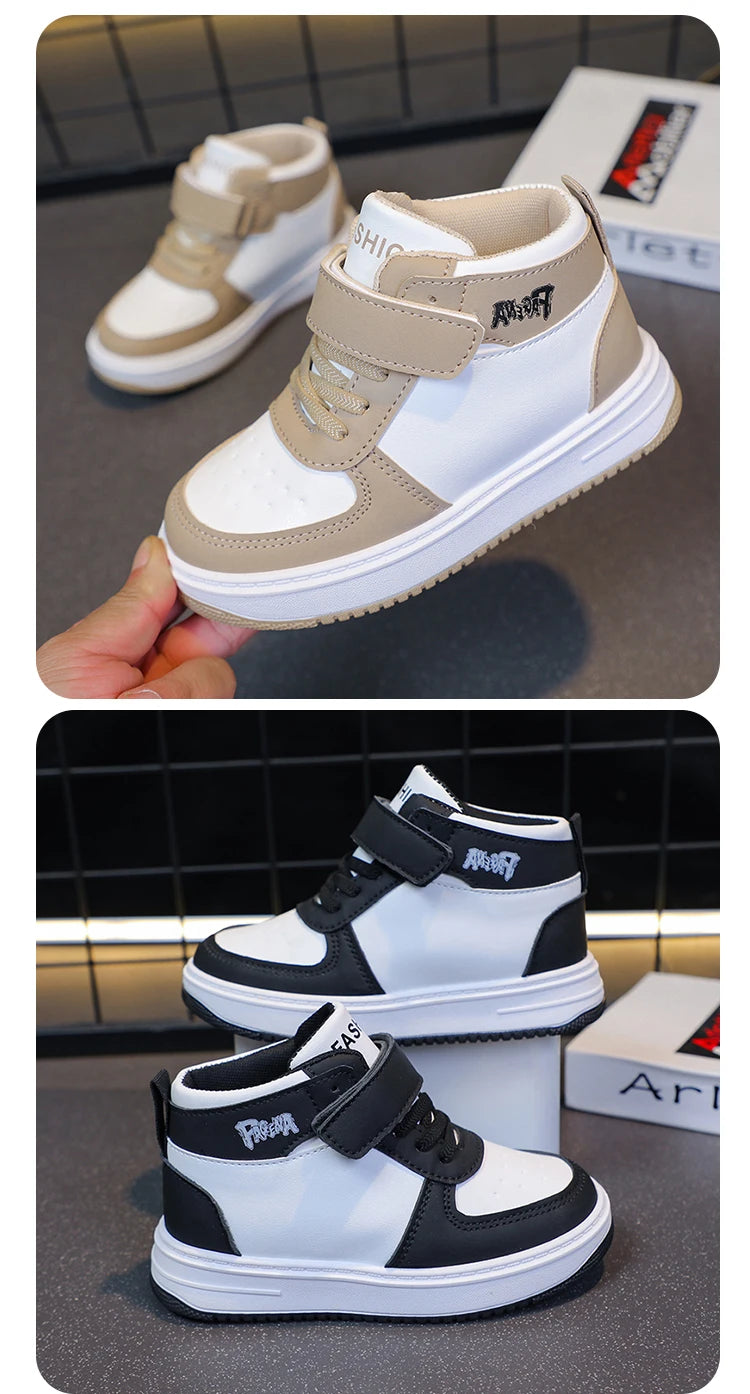 Children's Sports Shoes Spring Autumn New Boys Girls Sneakers Classics High Top Soft Breatheable Fashion Kids Basketball Shoes