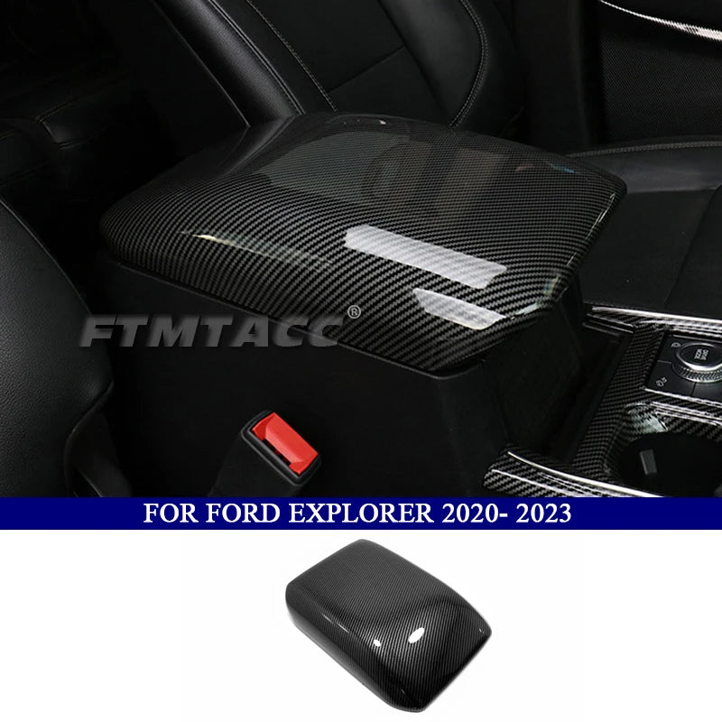Car Accessories for Ford Explorer 2020 2021 2022 2023 ABS Carbon Fiber Interior Kit  Dashboard Console Decoration Cover Trim