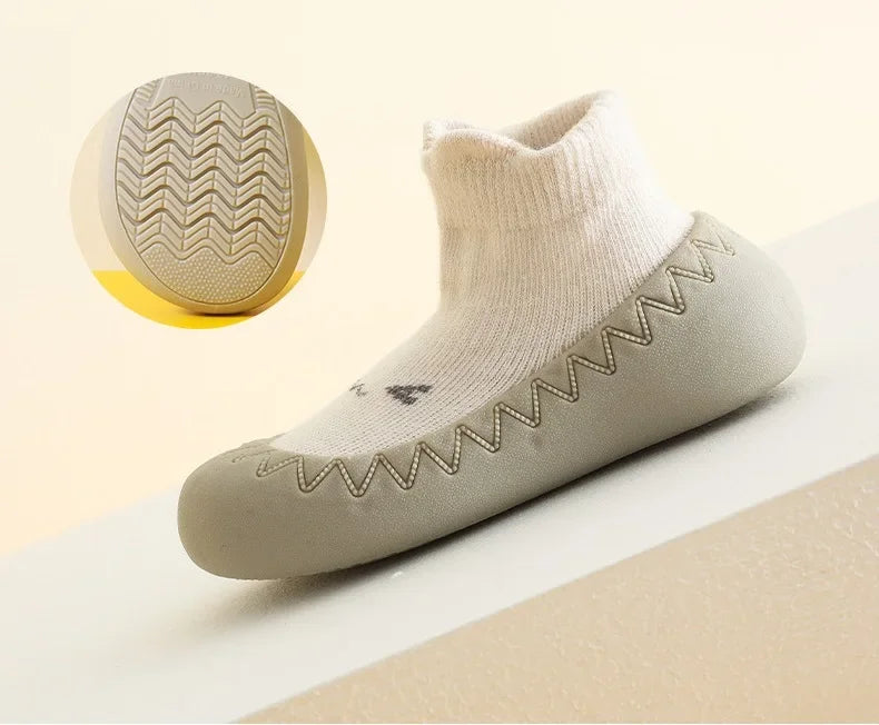 Baby Shoes Kids Soft Rubber Sole First Walkers Children Sock Shoes Non-slip Floor Socks Toddler Sock Shoes 0-4Y Boy Girl Booties
