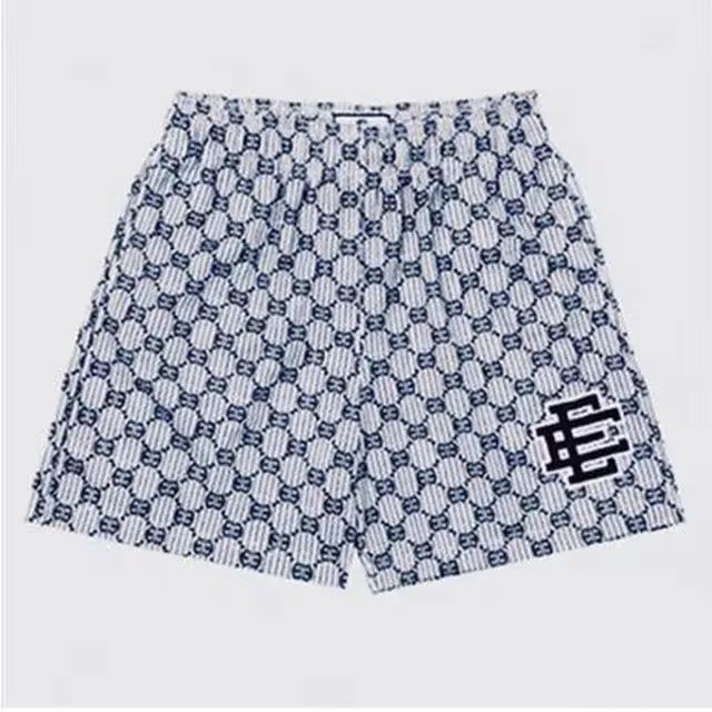 2025 New EE Eric Emanuel  Basic Mesh Short Classic Floral Printed Gym Shorts Men's Gym Basketball Sports Beach Shorts Men Shorts