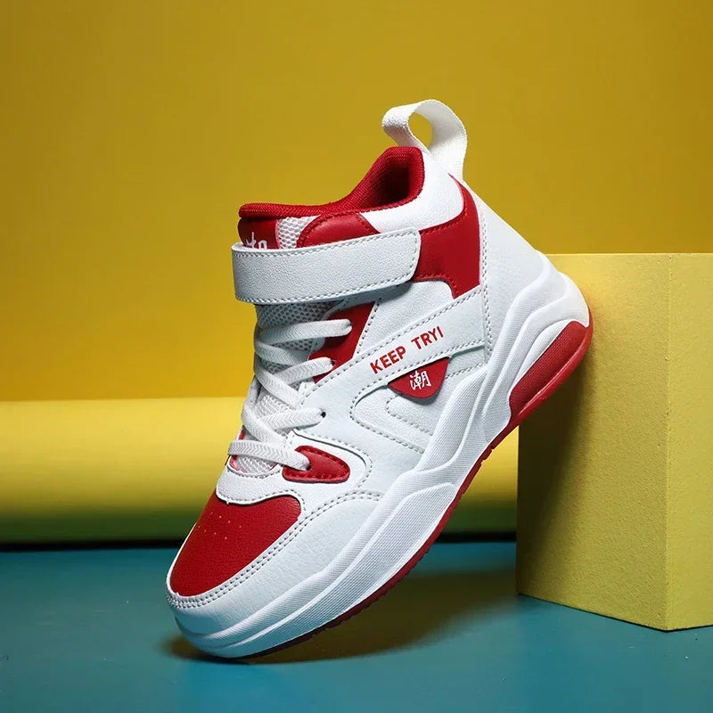 Children Basketball Kids Shoes New Children Sneakers Child Shoes High-Quality Durable Light Breathable Soled Anti-Slip Trainer