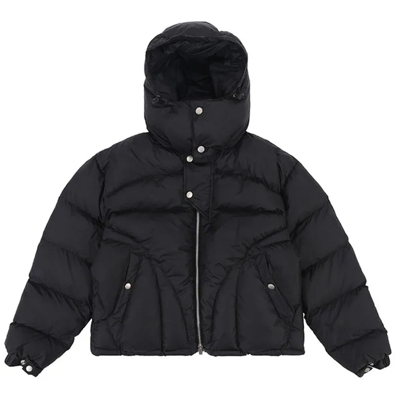 Winter Men Jackets Thicken Warm Parkas Coats Streetwear Harajuku Hip Hop Oversized Jackets Casual Loose Padded Jackets Outwear