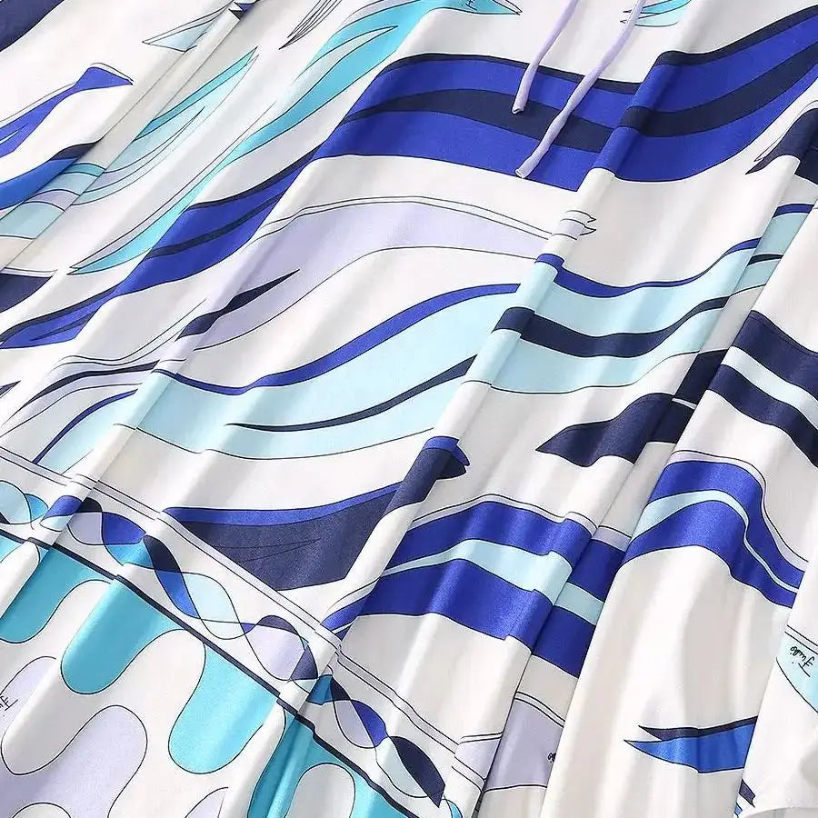 Women's Clothing Elegant Dress Robe Casual Comfortable Breathable Long Vestidos Fashion Loose Round Neck Printed Dress New