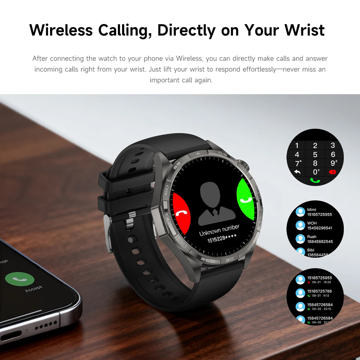 Smart Watch GT6 Pro (2025) 1.50-inch HD AMOLED GPS Message Reminder Bluetooth call Heart rate 4GB Smartwatch Reduction 100%