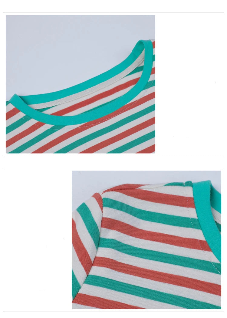 High Quality T Shirt For Women Korean Fashion Clothes Autumn Cotton Stripe Tee Shirt Femme O Neck Tops Woman Long Sleeve Tshirts