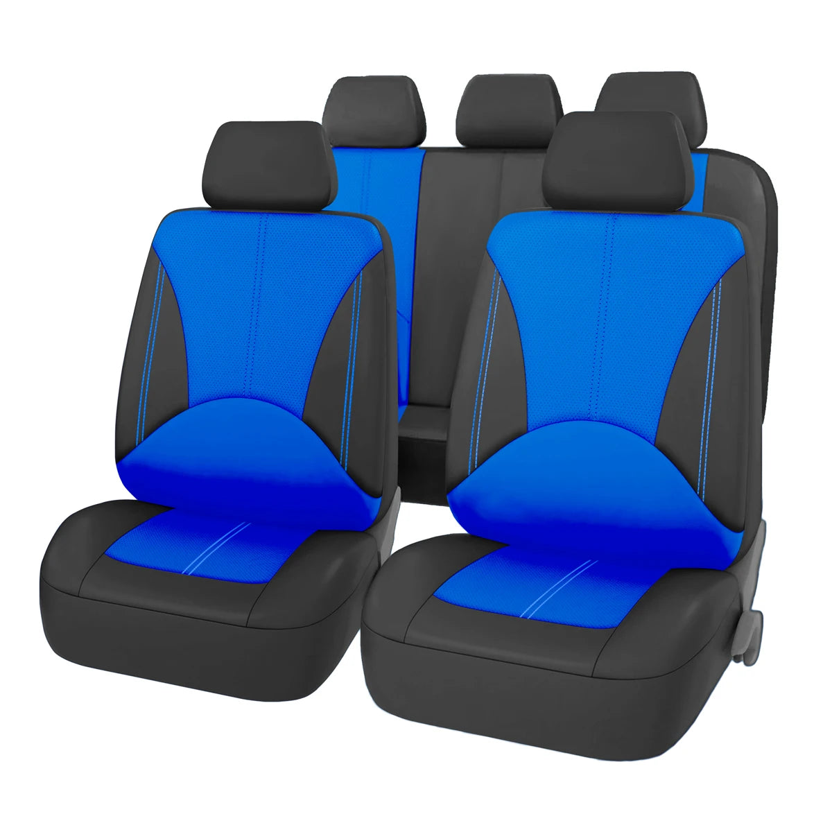 Car Seat Cover Set Breathable PU Leather Vehicle Seat Cushion Full Surround Cover For Car Full Protection Pad Fit 5-Seat Auto
