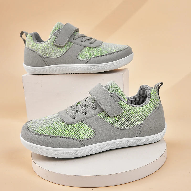 Kids Shoes Wide Toe Barefoot for Children Boys Girls Baby Sneakers Lightweight Hook&Loop Mesh Artificial Infant Toddler Tennis