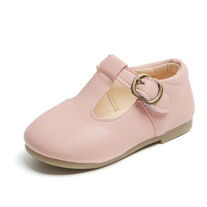 0-6 Years Toddler Girl Shoes Spring Autumn Kids Flats For Girl Soft PU Leather Shoes School Children T-strap Casual Oxfords