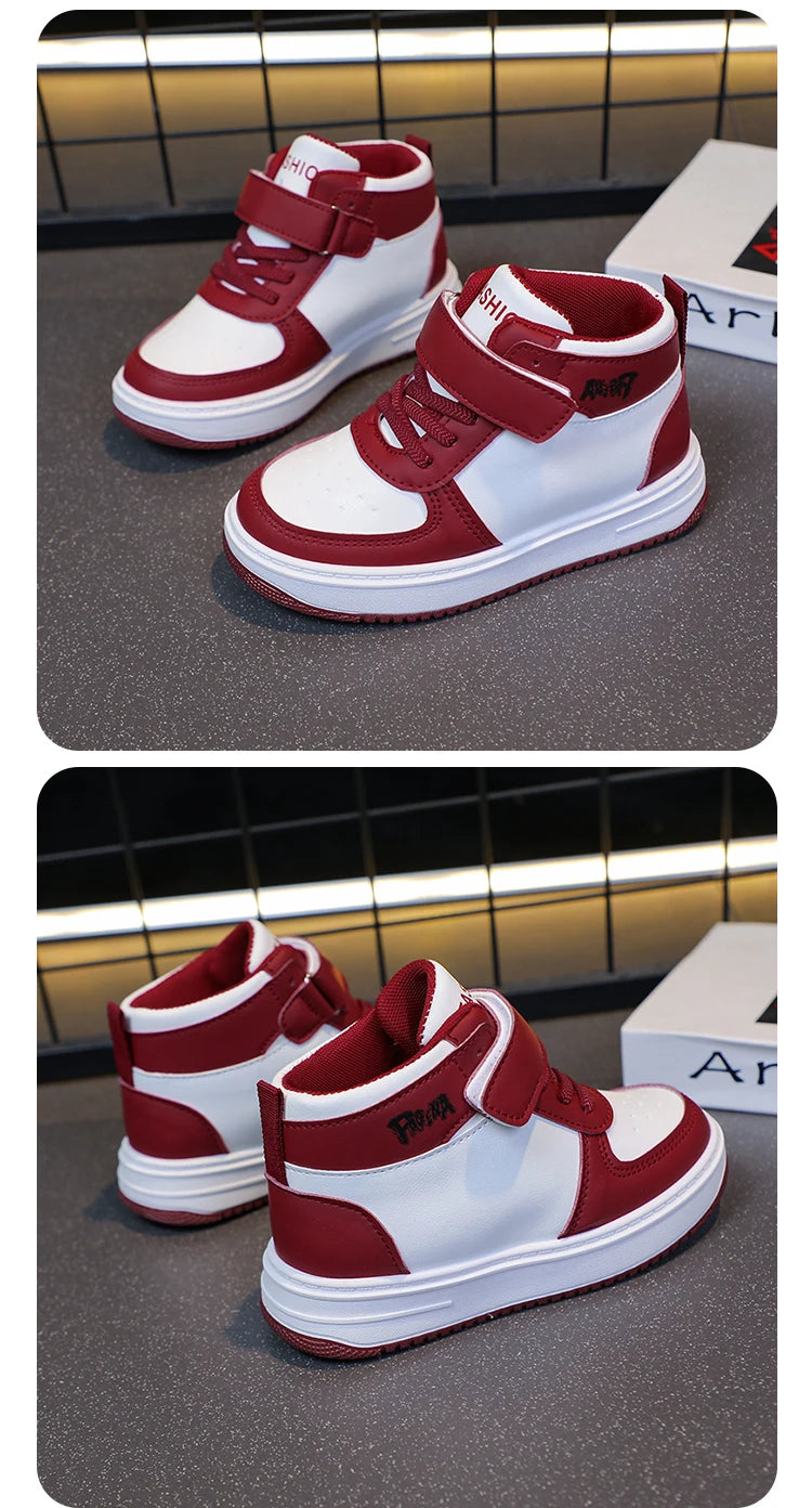 Children's Sports Shoes Spring Autumn New Boys Girls Sneakers Classics High Top Soft Breatheable Fashion Kids Basketball Shoes