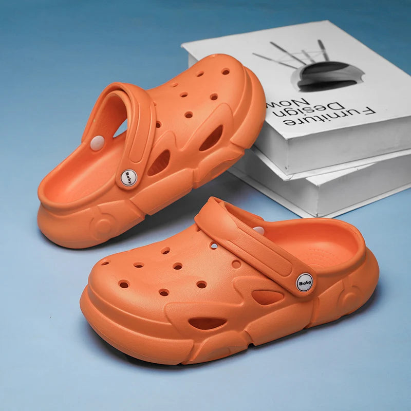 Kids Slippers Solid Soft Sandals Lightweight Comfortable Children Outdoor Garden Shoes Home Fashion Slides Orginal Summer Soft