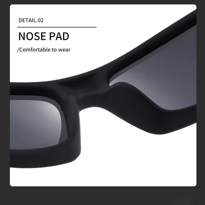Polarized Sunglasses For Sports Sunglasses Trendy Retro Rectangular Wrap Around Vintage Uv380 Eye Protection Fishing Glasses
