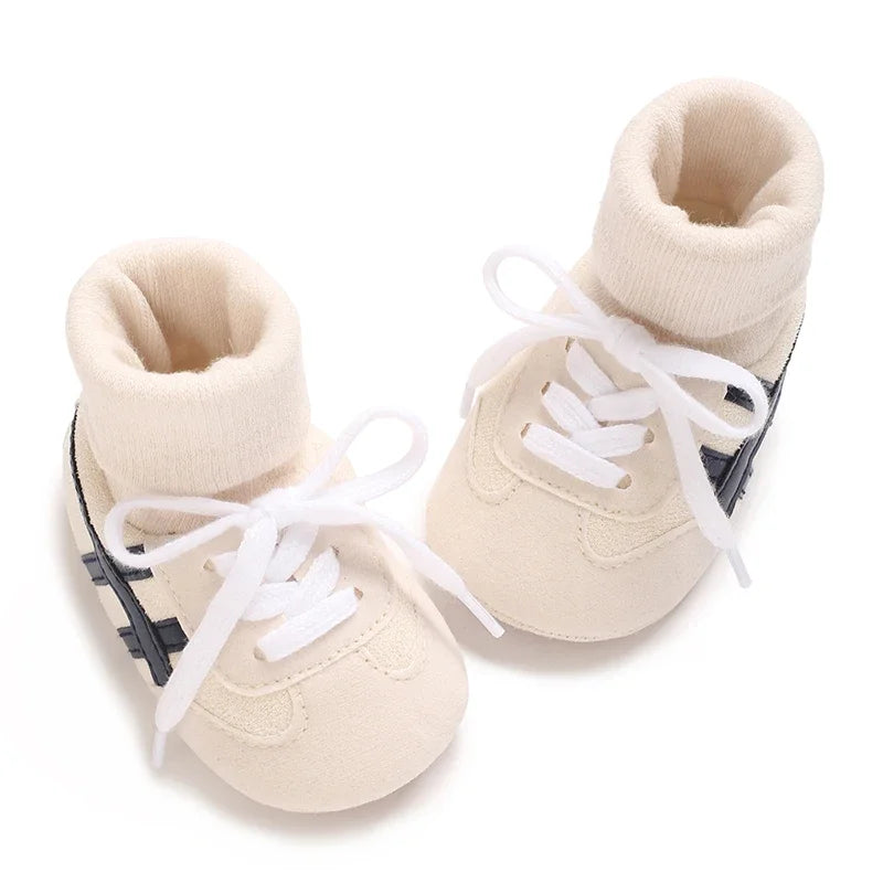 Spring and Autumn Baby Shoes for Boys and Girls 0-1 Years Old Shoes and Socks Do Not Drop Soft Bottom Anti Slip Sneakers 6-12M