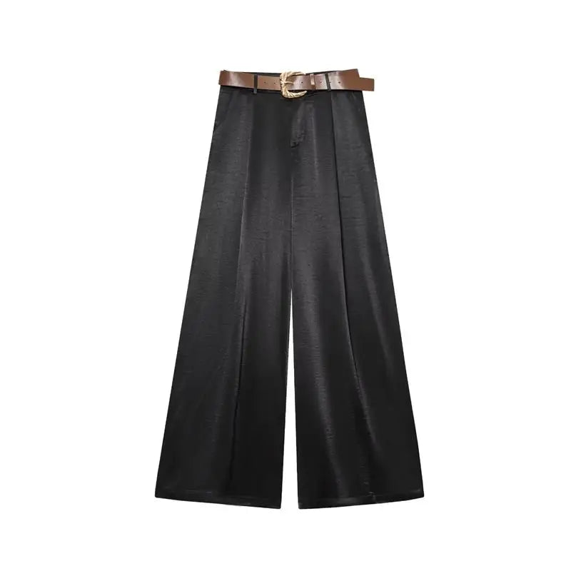 Women's 2025 New Summer Pants Fashion Slim Street Women's High Waist Wide-Leg Pantss Chic Youth Elegant Summer Travel Pants